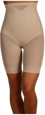 Extra Firm Sexy Sheer Shaping Hi-Waist Thigh Slimmer (Nude) Women's Underwear