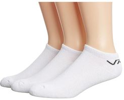 Classic Low 3-Pair Pack (White) Men's No Show Socks Shoes