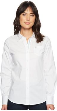 Kirby Stretch Shirt (White) Women's Long Sleeve Button Up