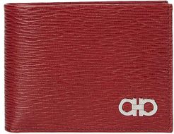 Revival Gancio Bifold - 66A064 (Ferragamo Red/Black) Wallet Handbags