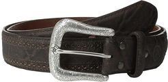 Western Basic Belt (Chocolate Elephant Perforated Edge) Men's Belts