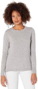 Cashmere Crew Neck Sweater (Heather Grey) Women's Sweater