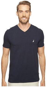 Slim Fit V-Neck T-Shirt (Navy) Men's Clothing