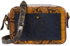 The Transport Camera Bag in Color-Block Snake (Rusted Tin Multi) Handbags