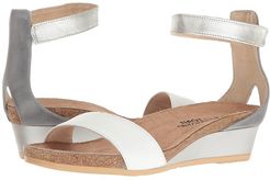 Pixie (White Leather/Vintage Slate Leather/Silver Luster Leather) Women's Sandals