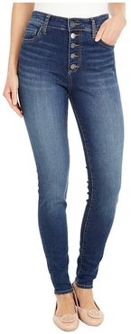 Mia High-Rise Skinny Button Fly in Goodly (Goodly Wash) Women's Jeans