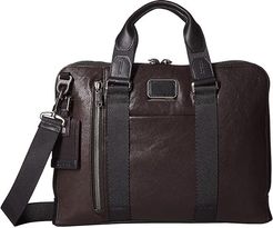 Alpha Bravo Aviano Slim Brief (Dark Brown) Briefcase Bags