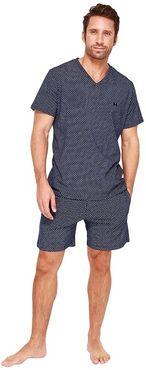 Max Short Sleeve Sleepwear (Navy) Men's Pajama Sets