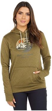 Oak Pullover Fleece (Martini Olive Heather) Women's Clothing