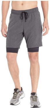 Unity 2-in-1 Shorts (Dark Grey Marl/Black) Men's Casual Pants