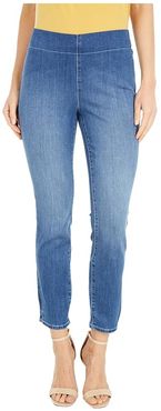 Skinny Ankle Pull-On Jeans in Cool Embrace(r) Denim with Side Slits in Deleon (Deleon) Women's Jeans