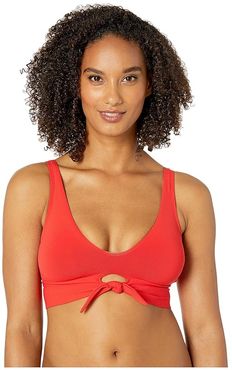 Ava Over the Shoulder Top (Fiery Red) Women's Swimwear