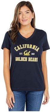 Cal Bears University 2.0 V-Neck T-Shirt (Marine Midnight Navy) Women's Clothing