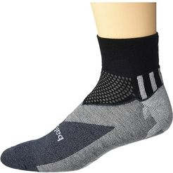 Enduro Quarter (Black) Crew Cut Socks Shoes