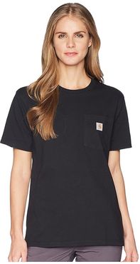 WK87 Workwear Pocket Short Sleeve T-Shirt (Black) Women's T Shirt