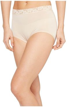 Bodysuede Lace Waist Brief (Naturally Nude) Women's Underwear