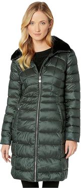 Shiny Lust Walker with Velvet Trim (Dark Jade Green) Women's Jacket