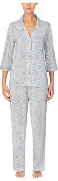 Long Sleeve PJ Set (Blue Multi) Women's Pajama Sets