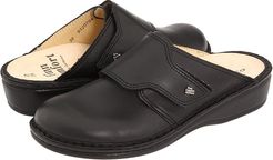 Aussee - 82526 (Black Leather Soft Footbed) Women's Clog Shoes