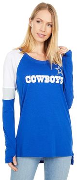 Dallas Cowboys Nike Team Mascot Historic Long Sleeve T-Shirt (Royal/White/Silver) Women's Clothing