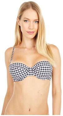 Demi Underwire Bikini Top in Matte Gingham (Prospect Gingham Black/Ivory) Women's Swimwear