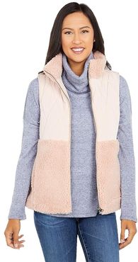 Powder Puff Quilted Vest (Soft Pink) Women's Clothing