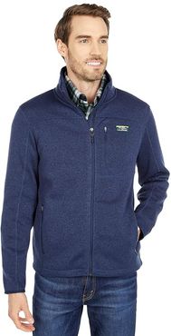 Sweater Fleece Full Zip Jacket (Bright Navy) Men's Clothing