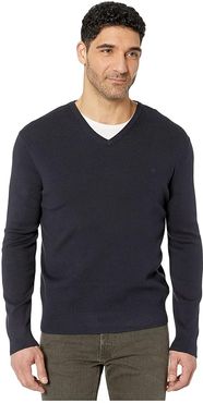 Cotton Modal Long Sleeve V-Neck (Night Sky) Men's Sweater