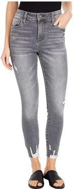 Connie High-Rise Ankle Skinny with Raw Hem in Braver (Braver Wash) Women's Jeans