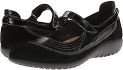 Kirei (Black Suede Leather Combination) Women's Maryjane Shoes