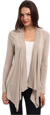 Exclusive Very Light Jersey Drape Cardigan (Almond) Women's Sweater