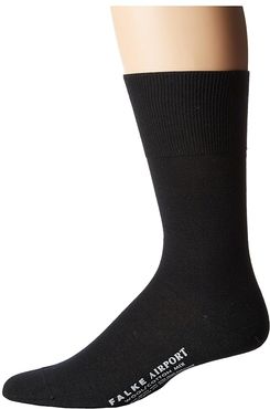 Airport Crew Socks (Black) Men's Low Cut Socks Shoes