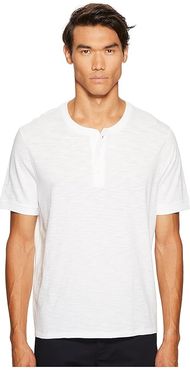 Classic Short Sleeve Henley (Optic White) Men's T Shirt