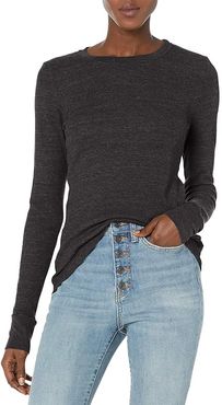 Thermal Juliet Crew Neck Top (Charcoal) Women's Clothing