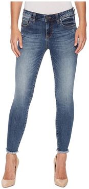 Connie Ankle Skinny Fray Hem Jeans in Guileless/Medium Base Wash (Guileless/Medium Base Wash) Women's Jeans