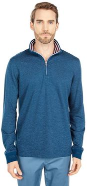 Triple Crown 1/4 Zip Sweater (Indigo) Men's Clothing