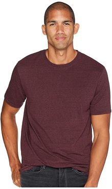 Baseline Tri-Blend Crew Tee (Maroon Rust) Men's T Shirt
