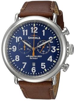 The Runwell Chrono 47mm - 10000047 (Blue/Dark Brown) Watches