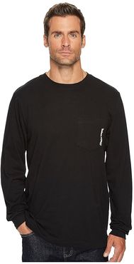 Base Plate Blended Long Sleeve T-Shirt (Jet Black) Men's Clothing