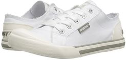 Jazzin (White 8A Canvas) Women's Lace up casual Shoes