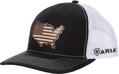 America Leather Patch Cap (Black) Caps