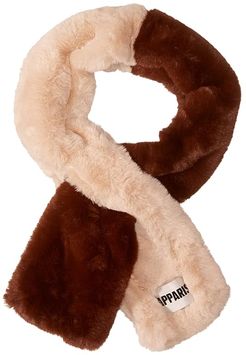 Roxanne Two-Tone Faux Fur Scarf (Chocolate/Sand) Scarves