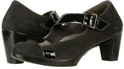 Brava (Black Velvet Nubuck/Black Luster Leather) Women's Shoes