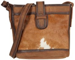 Cowhide Derby Bucket Bag (Cowhide/Tornado Brown) Handbags