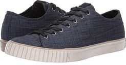 Two-Tone Blended Fabric Low Top (Deep Blue) Men's Shoes