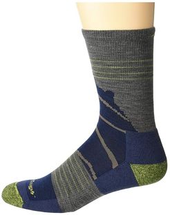 Pinnacle Micro Crew Lightweight with Cushion (Taupe) Men's Crew Cut Socks Shoes