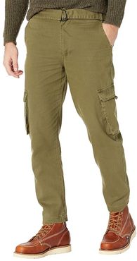 Eli Washed Cotton Cargo Pocket Trousers (Khaki) Men's Casual Pants