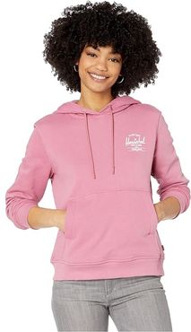 Pullover Hoodie (Classic Logo Heather Rose/White) Women's Sweatshirt