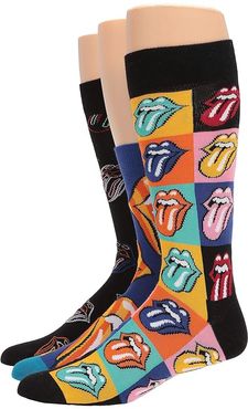 Rolling Stones 3-Pack Sock Box Set (Multi 1) Men's Crew Cut Socks Shoes