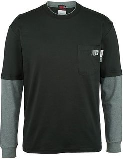 FR Miter Long Sleeve Tee (Black) Men's T Shirt